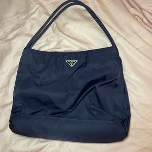 Dark Eggplant Prada Shoulder Bag